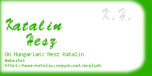 katalin hesz business card